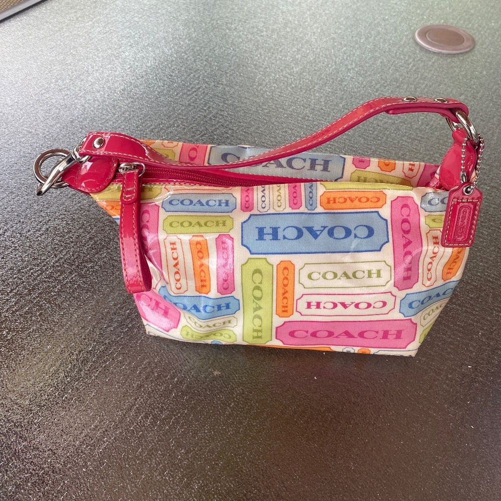 Coach plastic coated mini bag